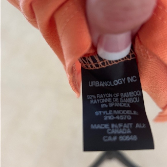 Vibrant Orange V-Neck Long Sleeve Top Medium - Picture 4 of 6